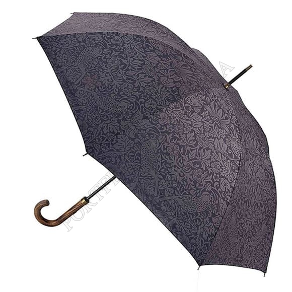 Зонт Fulton L936 Morris & Co Hampstead UV Strawberry Thief Graphite черный (Код. 17720-01) главное фото