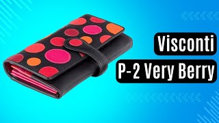 Жіночий гаманець Visconti P-2 Very Berry чорний, кольорові