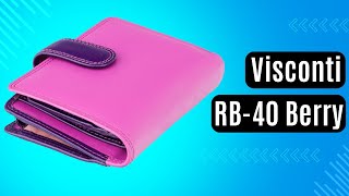 Жіноче портмоне Visconti RB-40 Berry ягідний, комбінований