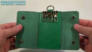 Ключница кожаная Faven 0005 12 Green