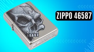 Запальничка Zippo 46587 Skull and Flame Design