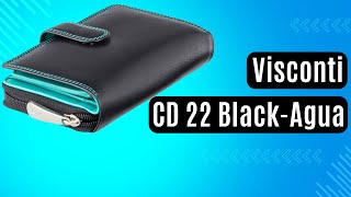 Жіноче портмоне Visconti CD 22 Black-Aqua чорний