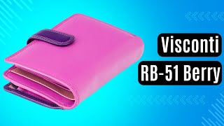 Жіноче портмоне Visconti RB-51 Berry ягідний, комбінований