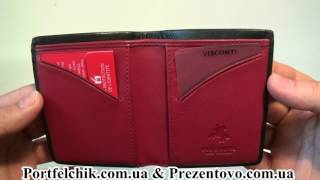 Маленький кошелек Visconti VSL21 Saber с защитой RFID blk red