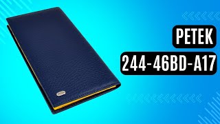Чоловічий бумажник Petek 244-46BD-A17 синій, комбінований