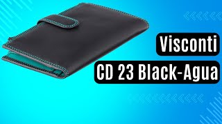 Жіночий гаманець Visconti CD 23 Black-Aqua чорний