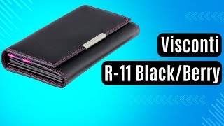Жіночий гаманець Visconti R-11 Black-Berry чорний