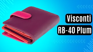 Жіноче портмоне Visconti RB-40 Plum сливовий, комбінований