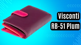 Жіноче портмоне Visconti RB-51 Plum сливовий, комбінований