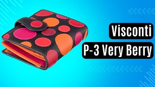 Жіноче портмоне Visconti P-3 Very Berry чорний, кольорові