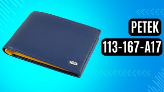 Чоловіче портмоне Petek 113-167-A17 синій, комбінований